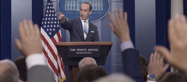 White House senior policy adviser Stephen Miller calls on a reporter during the daily briefing at the White House in Washington - Sputnik International