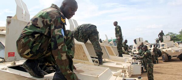 Rwandan peacekeepers from the Rwanda Defence Force (RDF) check their armoured personnel carriers (APC) before a parade in Juba, South Sudan, August 8, 2017 Rwandan peacekeepers from the Rwanda Defence Force (RDF) check their armoured personnel carriers (APC) before a parade in Juba, South Sudan, August 8, 2017 - Sputnik International