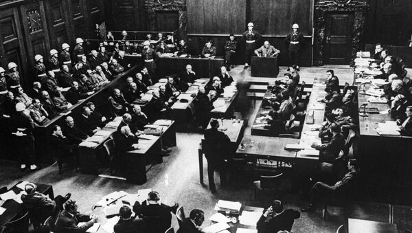 Reproduction of the 1946 photo. A session of the International Military Tribunal during the Nuremberg Trials. Germany. The Great Patriotic War of 1941-1945. - Sputnik International