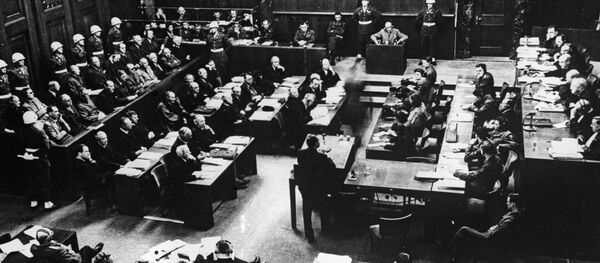 Reproduction of the 1946 photo. A session of the International Military Tribunal during the Nuremberg Trials. Germany. The Great Patriotic War of 1941-1945. Reproduction of the 1946 photo. A session of the International Military Tribunal during the Nuremberg Trials. Germany. The Great Patriotic War of 1941-1945. - Sputnik International