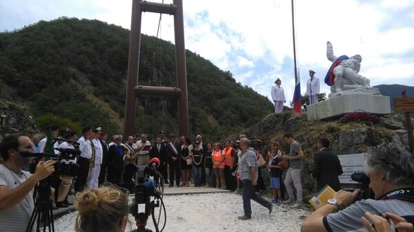 Opening ceremony of a monument dedicated to Alexander Prokhorenko in Italy - Sputnik International