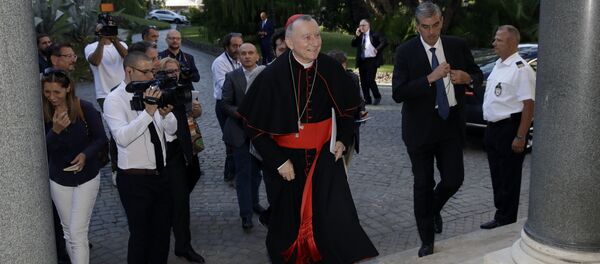 Vatican secretary of State Cardinal Pietro Parolin arrives at an event where the Bambino Gesu hospital's annual report will be released at the Vatican, Tuesday, July 4, 2017 Vatican secretary of State Cardinal Pietro Parolin arrives at an event where the Bambino Gesu hospital's annual report will be released at the Vatican, Tuesday, July 4, 2017 - Sputnik International