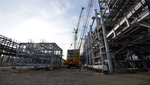 Natural gas liquefaction plant under construction in Yamal - Sputnik International