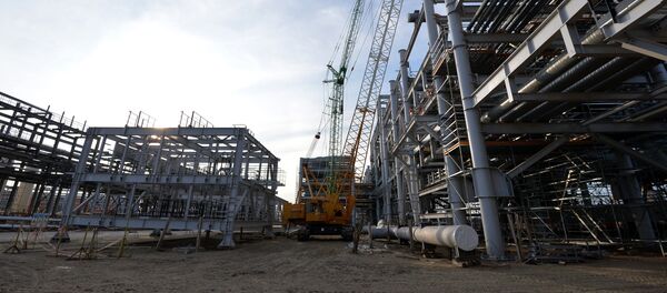 Natural gas liquefaction plant under construction in Yamal - Sputnik International