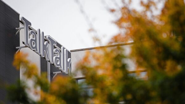 The TalkTalk logo is pictured outside the British telecommunications company's headquarters in west London on October 23, 2015 - Sputnik International