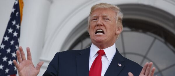 President Donald Trump speaks to reporters before a security briefing at Trump National Golf Club in Bedminster, N.J., Thursday, August 10, 2017 - Sputnik International