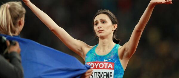 Russian high jumper Maria Lasitskene won gold on Saturday at the 2017 World Athletics Championships in London. Russian high jumper Maria Lasitskene won gold on Saturday at the 2017 World Athletics Championships in London. - Sputnik International