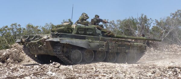 Syrian army forces near Salba Syrian army forces near Salba - Sputnik International