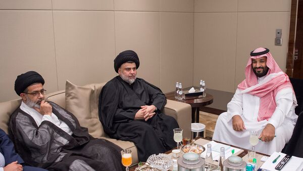 Saudi Crown Prince Mohammed bin Salman meets with Iraqi Shi'ite leader Muqtada al-Sadr in Jeddah, Saudi Arabia July 30, 2017 - Sputnik International