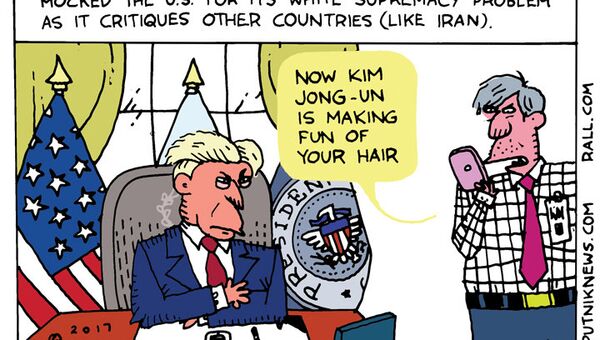 Iran Trump Tweet Cartoon - Sputnik International