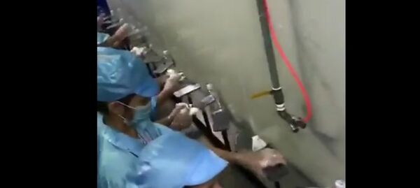 Foxconn plant video shows alleged iPhone 8 rear shell Foxconn plant video shows alleged iPhone 8 rear shell - Sputnik International