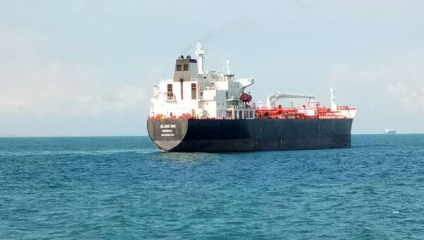 Merchant vessel Alnic MC is seen off Johor, Malaysia, in this handout August 21, 2017. - Sputnik International