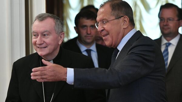 Sergei Lavrov meets with Vatican Secretary of State Cardinal Pietro Parolin - Sputnik International
