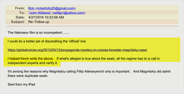 Email archive of Robert Otto, US State Department intelligence official: Robert Otto's response to John P. Williams Email archive of Robert Otto, US State Department intelligence official: Robert Otto's response to John P. Williams - Sputnik International
