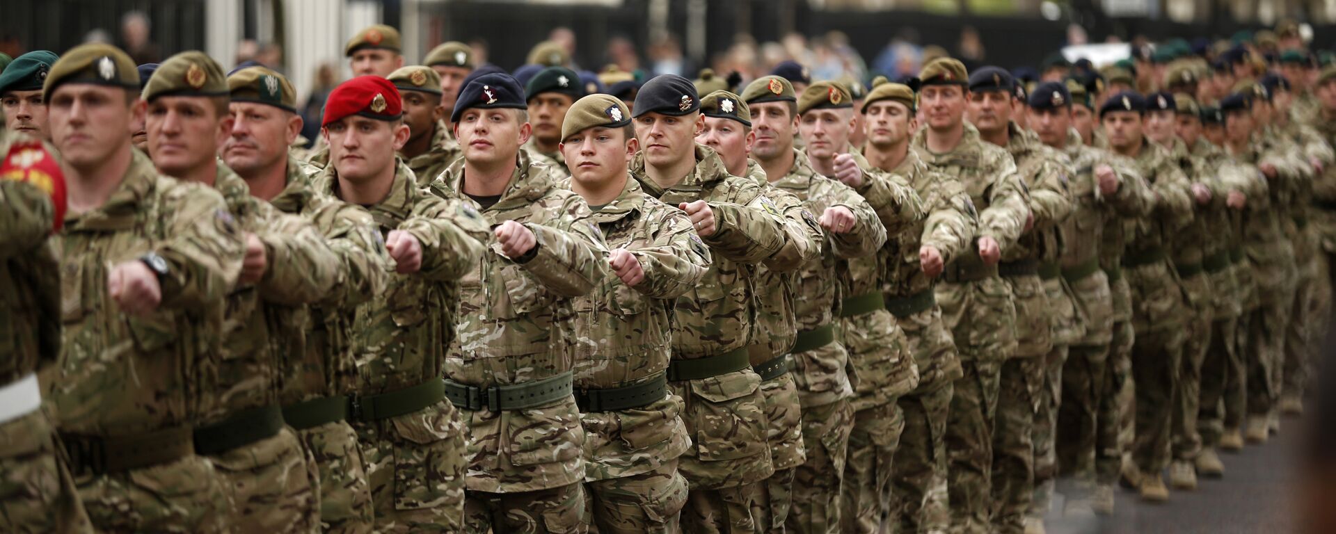 Members of the British military's 4th Mechanised Brigade parade through central London to attend a reception at the Houses of Parliament, Monday, April 22, 2013.  - Sputnik International, 1920, 06.02.2023