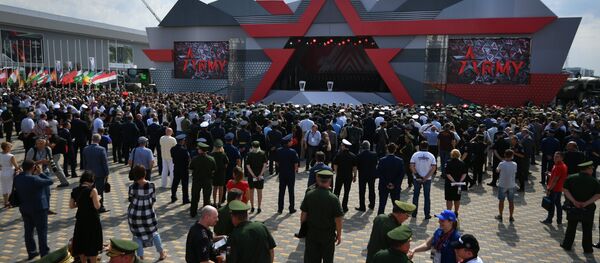 People during opening of the Army 2017 International Military-Technical Forum People during opening of the Army 2017 International Military-Technical Forum - Sputnik International