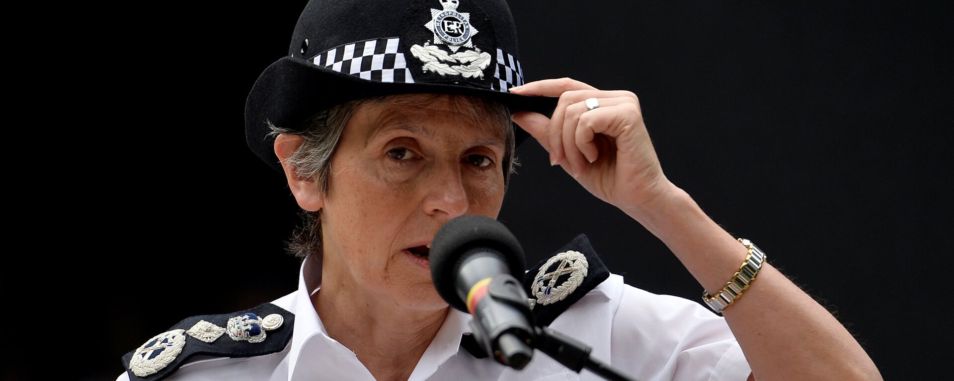 Metropolitan Police Commissioner Cressida Dick speaks during a service ahead of the start of the Police Unity Tour in central London - Sputnik International, 1920, 25.01.2022