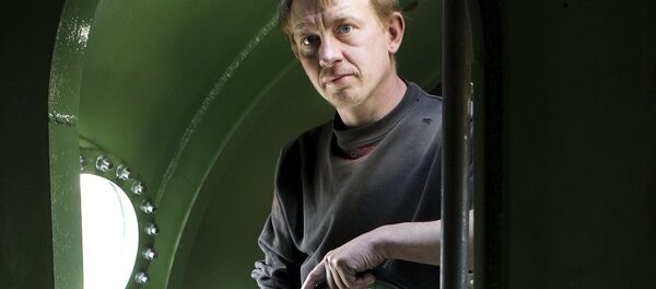 In this April 30, 2008 file photo, submarine owner Peter Madsen stands inside the vessel. In this April 30, 2008 file photo, submarine owner Peter Madsen stands inside the vessel. - Sputnik International