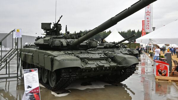 A T-90A tank at the ARMY 2017 International Military-Technical Forum - Sputnik International