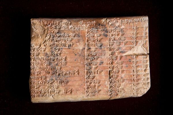 Famous 3700-year old Babylonian clay tablet, the Plimpton 322. Famous 3700-year old Babylonian clay tablet, the Plimpton 322. - Sputnik International