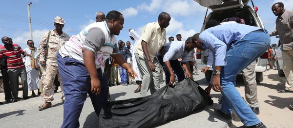 Relatives carry the body of a farmer killed in an attack by Somali forces and supported by U.S. troops in lower Shebelle Region, Somalia, August 25, 2017 Relatives carry the body of a farmer killed in an attack by Somali forces and supported by U.S. troops in lower Shebelle Region, Somalia, August 25, 2017 - Sputnik International