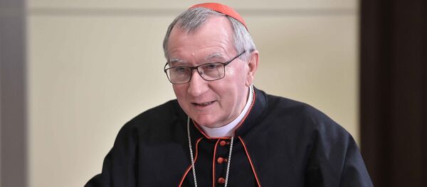 Vatican Secretary of State, Cardinal Pietro Parolin during a meeting with Russian President Vladimir Putin - Sputnik International