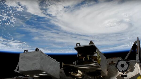 Space Station Camera Captures New Views of Hurricane Harvey - Sputnik International