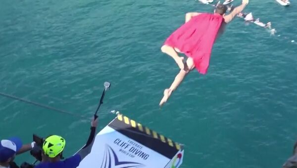 Freerate Cliff Diving Competition In Crimea - Sputnik International