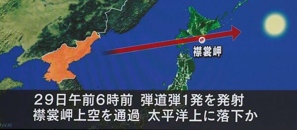 Women walk past a large TV screen showing news about North Korea's missile launch in Tokyo, Japan, August 29, 2017 Women walk past a large TV screen showing news about North Korea's missile launch in Tokyo, Japan, August 29, 2017 - Sputnik International