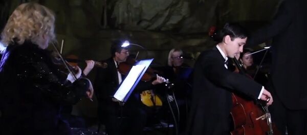 Classical Music Concert in Marble Cave in Crimea Classical Music Concert in Marble Cave in Crimea - Sputnik International