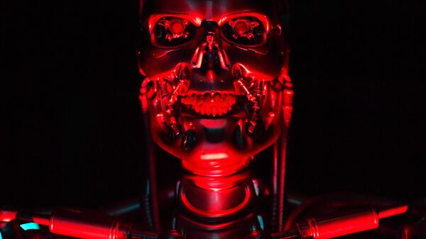 A robot named 'T-800 Endoskeleton robot' used during the filming of Salvation, part of the US Terminator film franchise is on view at the ROBOT exhibition at the Science Museum in London on February 7, 2017.  - Sputnik International