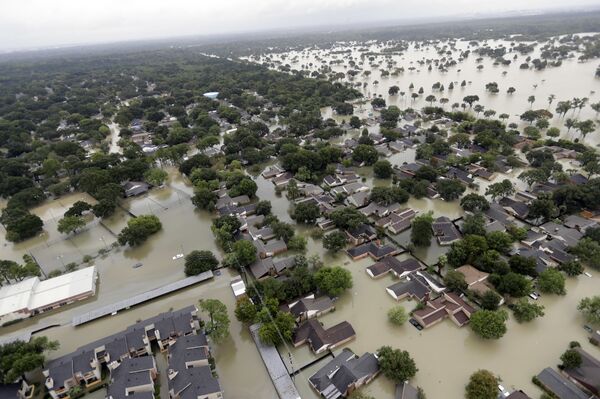 A neighborhood near Addicks Reservoir are flooded by rain from Tropical Storm Harvey Tuesday, Aug. 29, 2017, in Houston. A neighborhood near Addicks Reservoir are flooded by rain from Tropical Storm Harvey Tuesday, Aug. 29, 2017, in Houston. - Sputnik International
