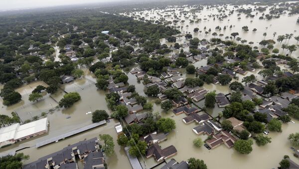 A neighborhood near Addicks Reservoir are flooded by rain from Tropical Storm Harvey Tuesday, Aug. 29, 2017, in Houston. - Sputnik International