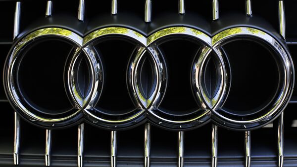 The sign of German car company Audi photographed at the front of a car in Berlin, Germany, Monday, Sept. 28, 2015. - Sputnik International