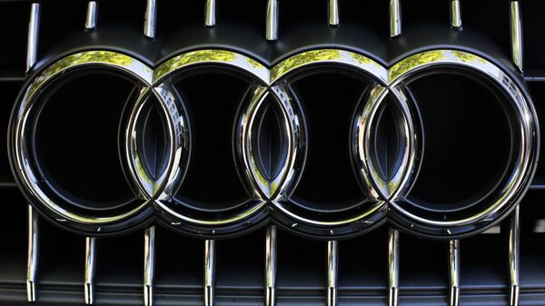 The sign of German car company Audi photographed at the front of a car in Berlin, Germany, Monday, Sept. 28, 2015. - Sputnik International