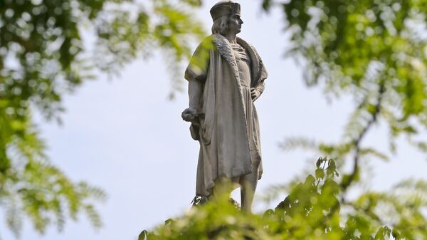 Christopher Columbus statue in Manhattan. - Sputnik International