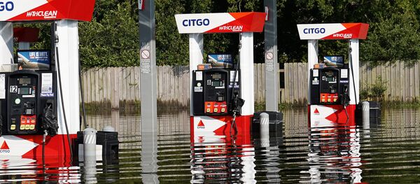 A flooded Citgo gas station is pictured as a result of Tropical Storm Harvey in Port Arthur, Texas, U.S., August 31, 2017 A flooded Citgo gas station is pictured as a result of Tropical Storm Harvey in Port Arthur, Texas, U.S., August 31, 2017 - Sputnik International
