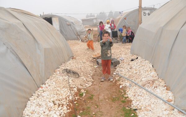 Refugees from Raqqa at the Ayn Isa camp - Sputnik International