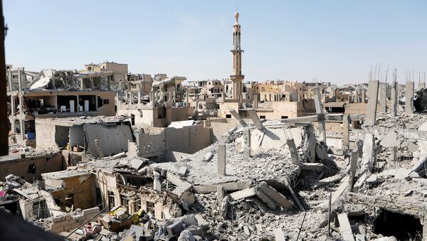 Damaged buildings are pictured during the fighting with Islamic State's fighters in the old city of Raqqa, Syria, August 19, 2017 - Sputnik International