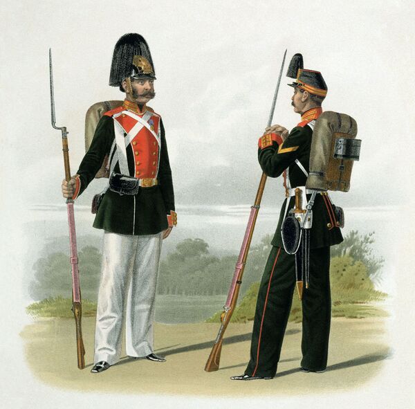 Soldiers of the Russian Imperial Guard regiments - Sputnik International