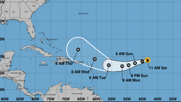 US National Hurricane Center Hurricane Irma tracking projection September 2, 2017 - Sputnik International