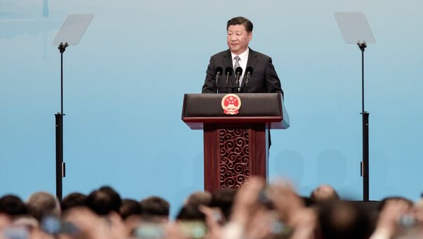 Chinese President Xi Jinping speaks at the opening of the BRICS Summit in Xiamen, China September 3, 2017 - Sputnik International