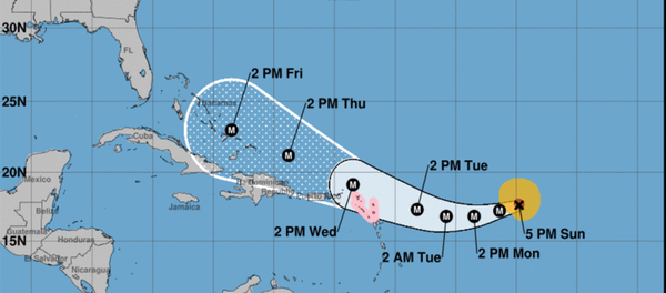 US National Hurricane Center Hurricane Irma tracking projection September 3, 2017 - Sputnik International
