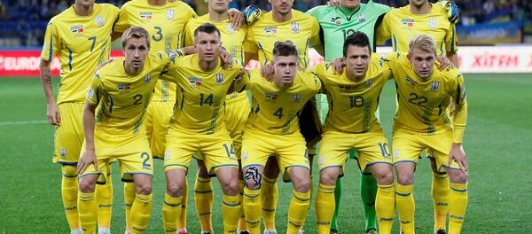 Ukraine players pose for the pre match photograph. 2018 World Cup Qualifications - Europe - Ukraine vs Turkey - Kharkiv, Ukraine September 2, 2017. Ukraine players pose for the pre match photograph. 2018 World Cup Qualifications - Europe - Ukraine vs Turkey - Kharkiv, Ukraine September 2, 2017. - Sputnik International