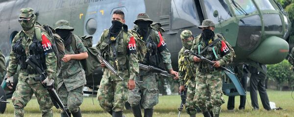 Members of the ELN (National Liberation Army) arrive in Cali, Colombia. (File) Members of the ELN (National Liberation Army) arrive in Cali, Colombia. (File) - Sputnik International