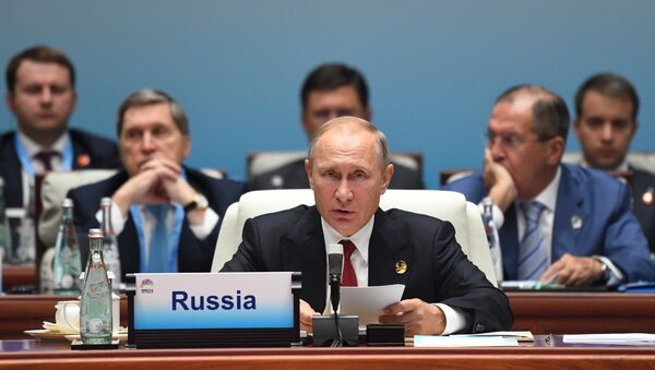 Russian President Vladimir Putin at the BRICS leaders expanded meeting - Sputnik International