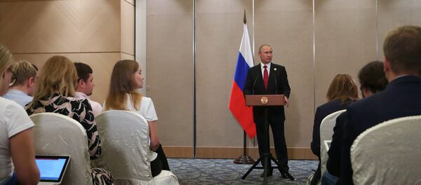 September 5, 2017. Russian President Vladimir Putin at a news conference on the results of the BRICS summit - Sputnik International