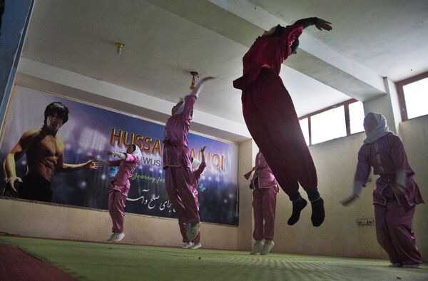 Shaolin students practice at their club in Kabul - Sputnik International
