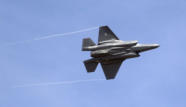 In this Wednesday, Sept. 2, 2015, file photo, an F-35 jet arrives at its new operational base at Hill Air Force Base, in northern Utah. In this Wednesday, Sept. 2, 2015, file photo, an F-35 jet arrives at its new operational base at Hill Air Force Base, in northern Utah. - Sputnik International