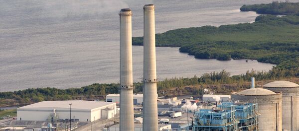 FILE- In this Feb. 26, 2009 file photo, the Turkey Point nuclear plant south of Miami is shown. - Sputnik International